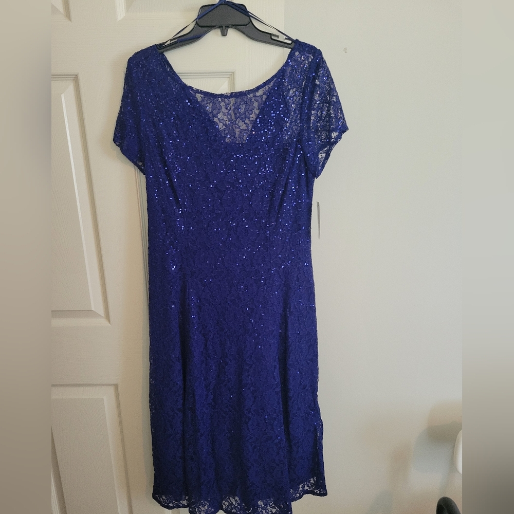SLNY Tea Length Dress